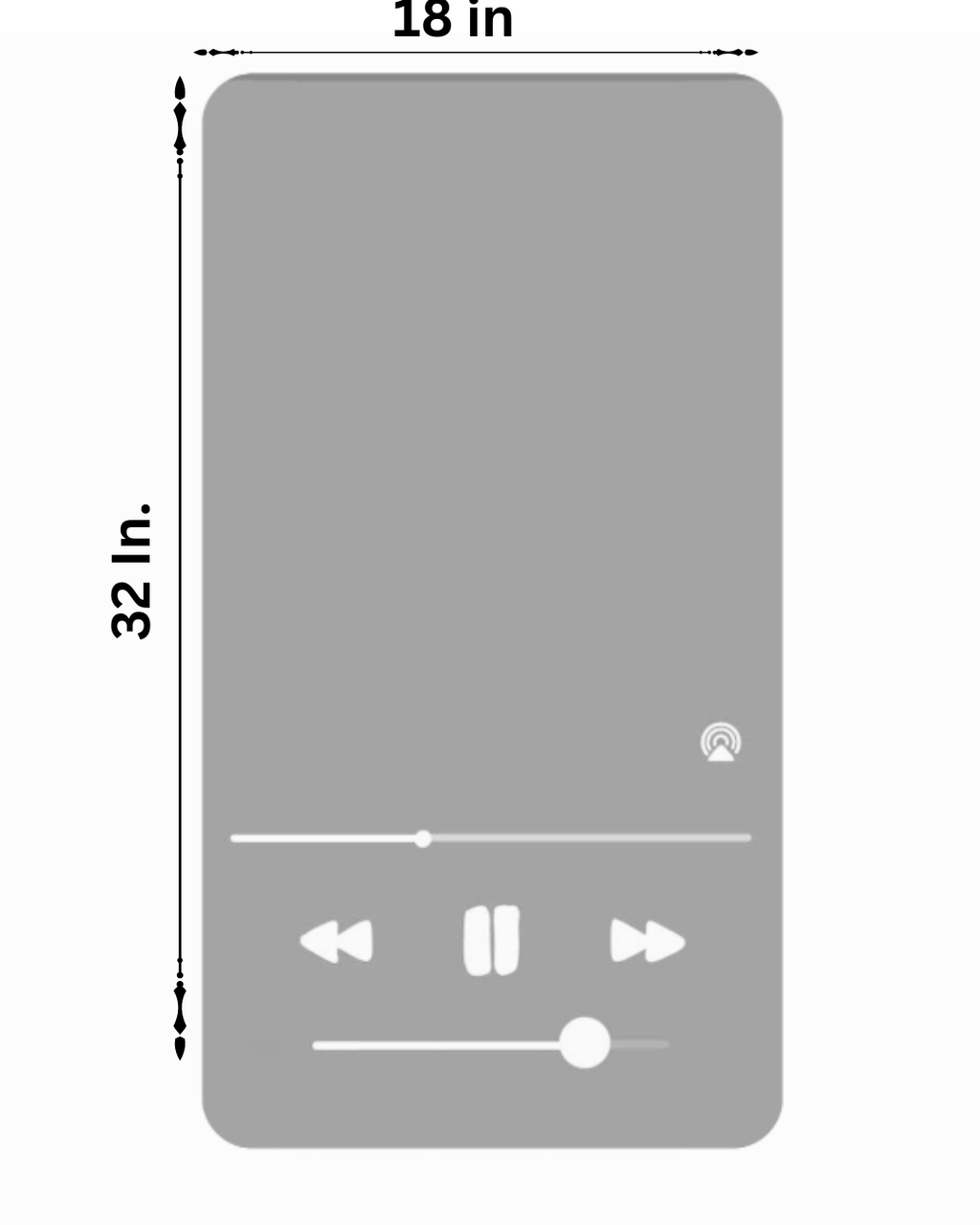 Music Player Mirror – Personalized Song & Artist Frame Decor
