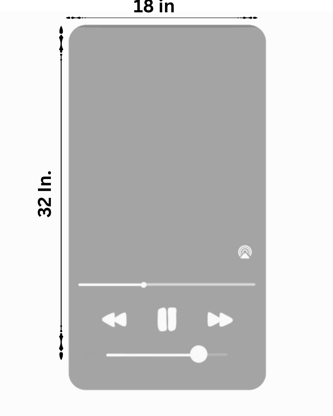 Music Player Mirror – Personalized Song & Artist Frame Decor