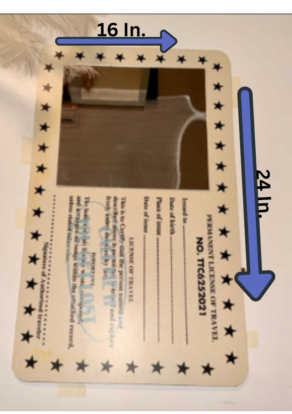 Call Me If You Get Lost" Travel License Mirror – Indie Room Decor
