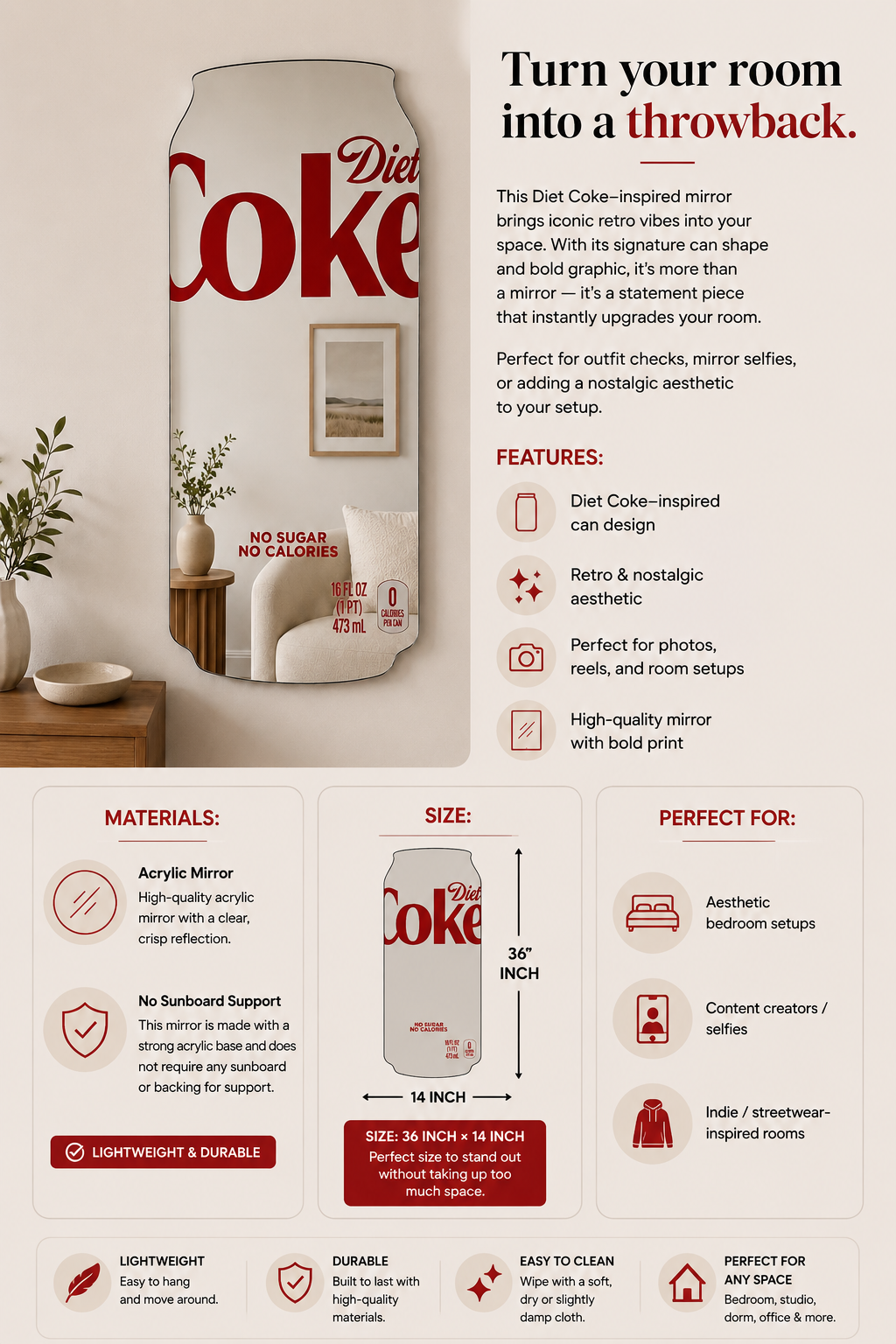 Diet Coke Can Mirror