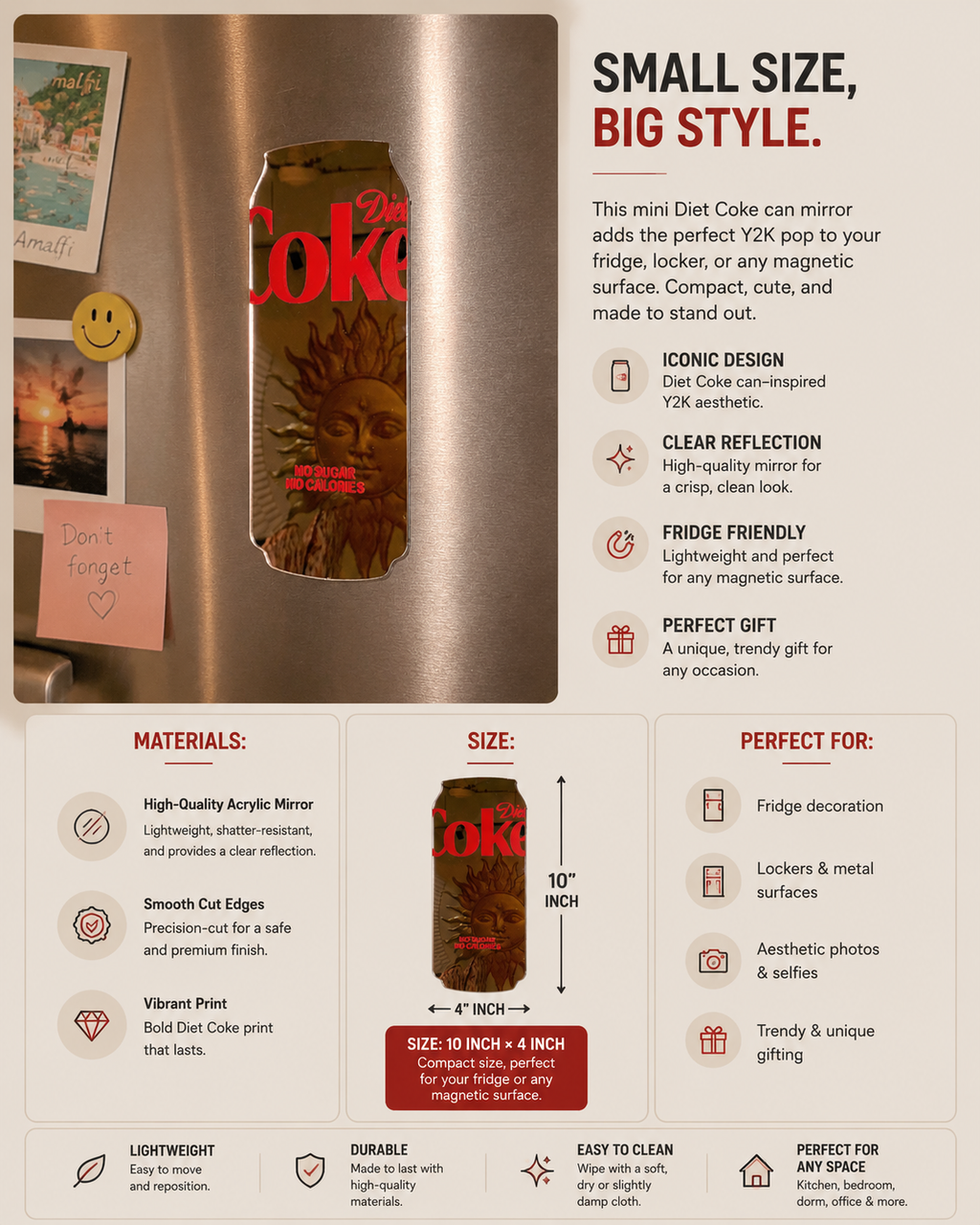 Diet Coke Can Mirror Magnet