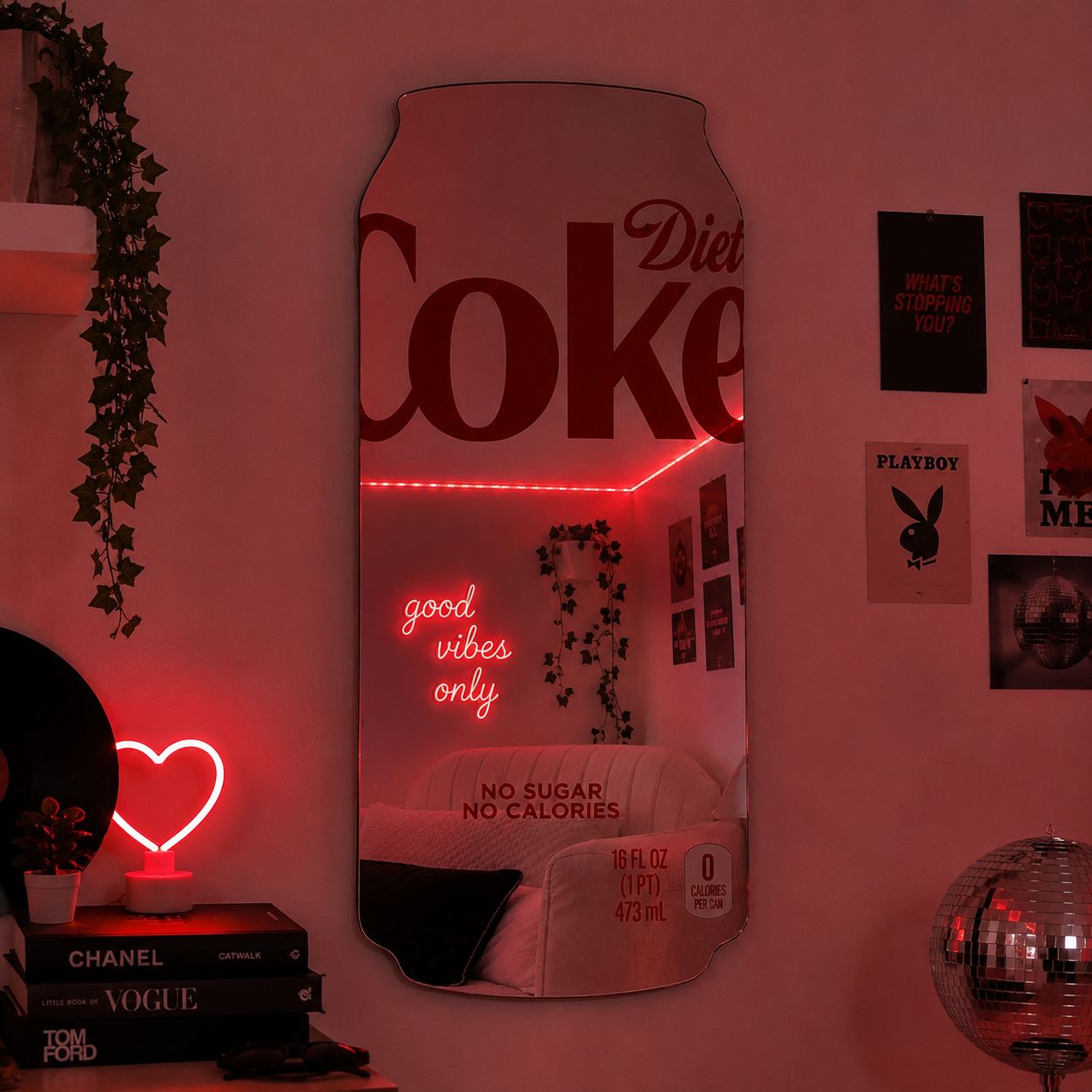 Diet Coke Can Mirror – Aesthetic Room Decor Statement Piece