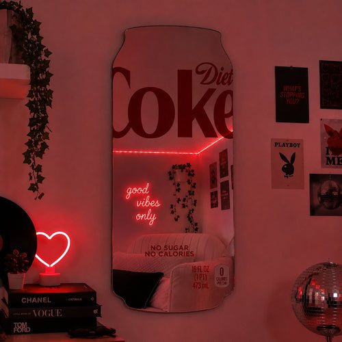 Diet Coke Can Mirror – Aesthetic Room Decor Statement Piece